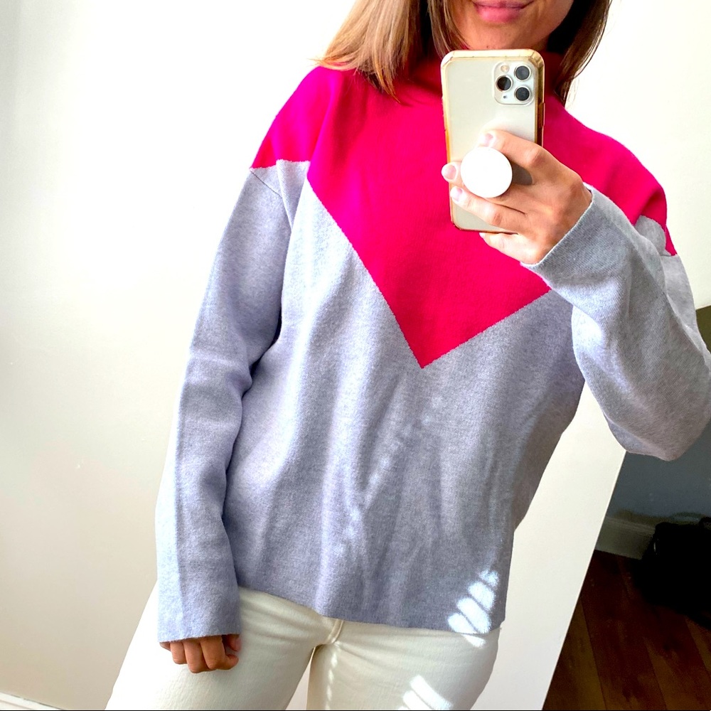 Cynthia Rowley colorblock sweater.